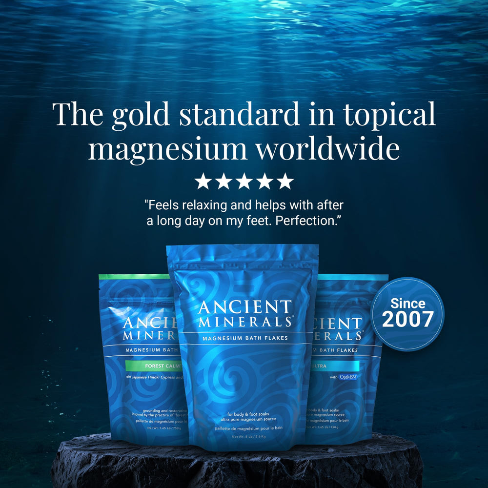 Ancient Minerals bolsa cierre reutilizable facilita almacenamiento y uso.