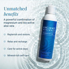 Ancient Minerals Gel con aloe orgánico para hidratación de la piel