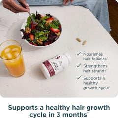 Ancient Nutrition collagen peptides close-up highlighting support for hair, skin, nails.