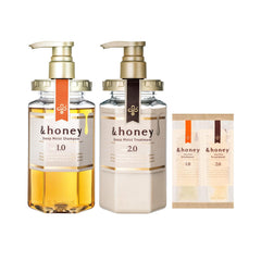 & Honey Deep Moist Shampoo bottle with hydrating formula for soft, shiny hair