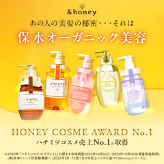 And Honey Deep Moist Shampoo label close-up showcases premium formula