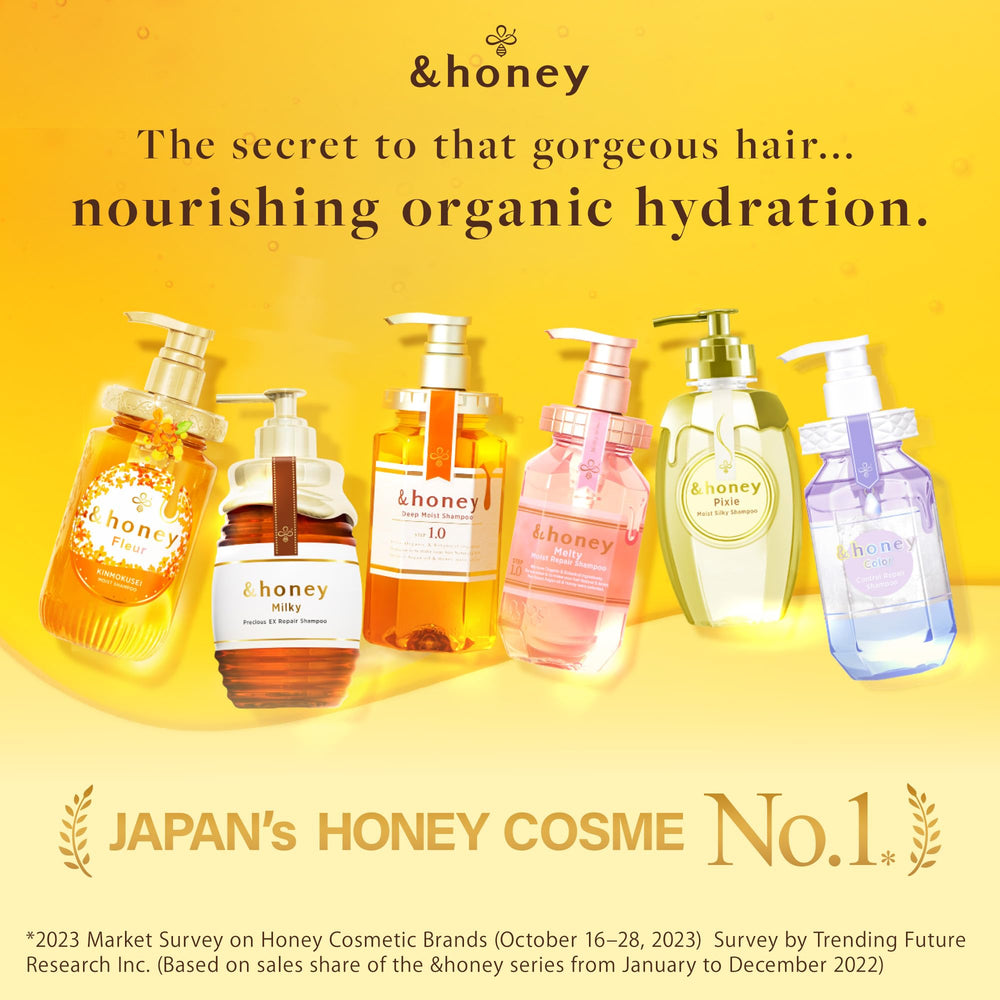 And Honey Rose Honey blend jar emphasizes nourishing ingredients for balanced moisture and shine.