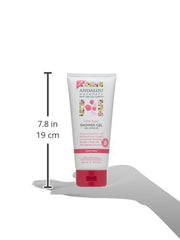 Andalou Naturals 1000 Roses shower gel ingredients graphic highlights nature-derived formula