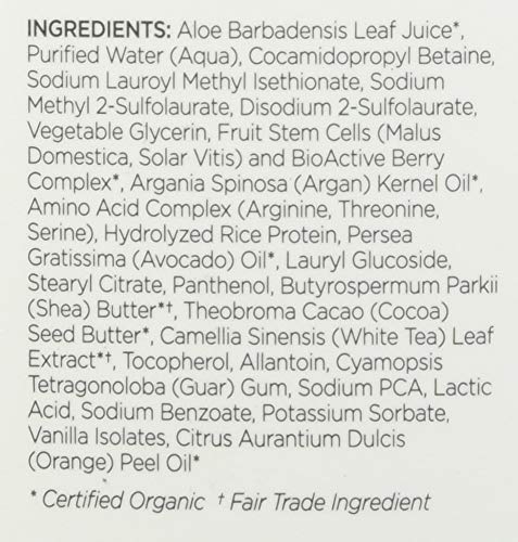 Andalou Naturals Champú Argán y Karité, acabado suave y frizz reducido para uso diario.