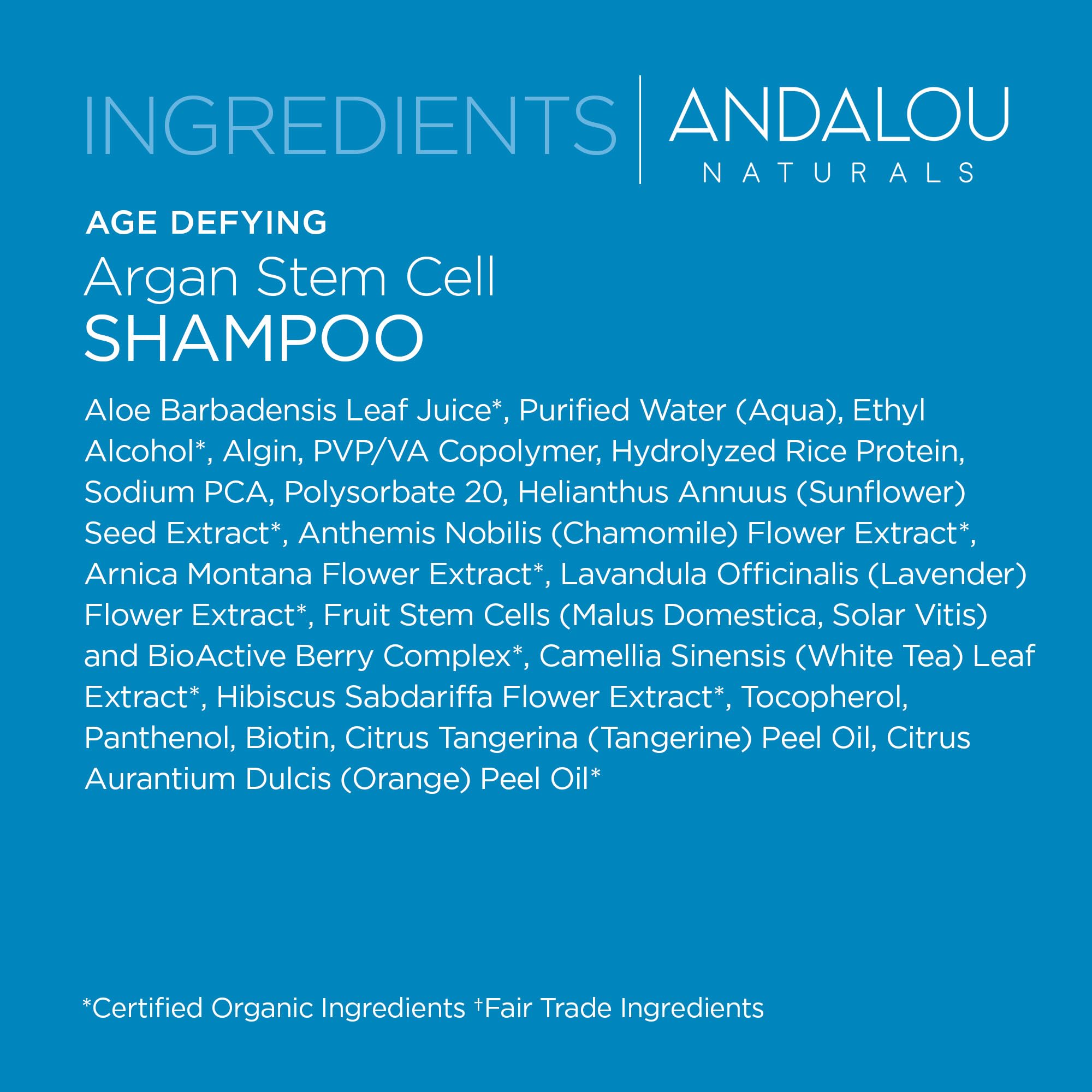 Hair close-up after using Andalou Naturals Argan Stem Cell Shampoo showing shine.
