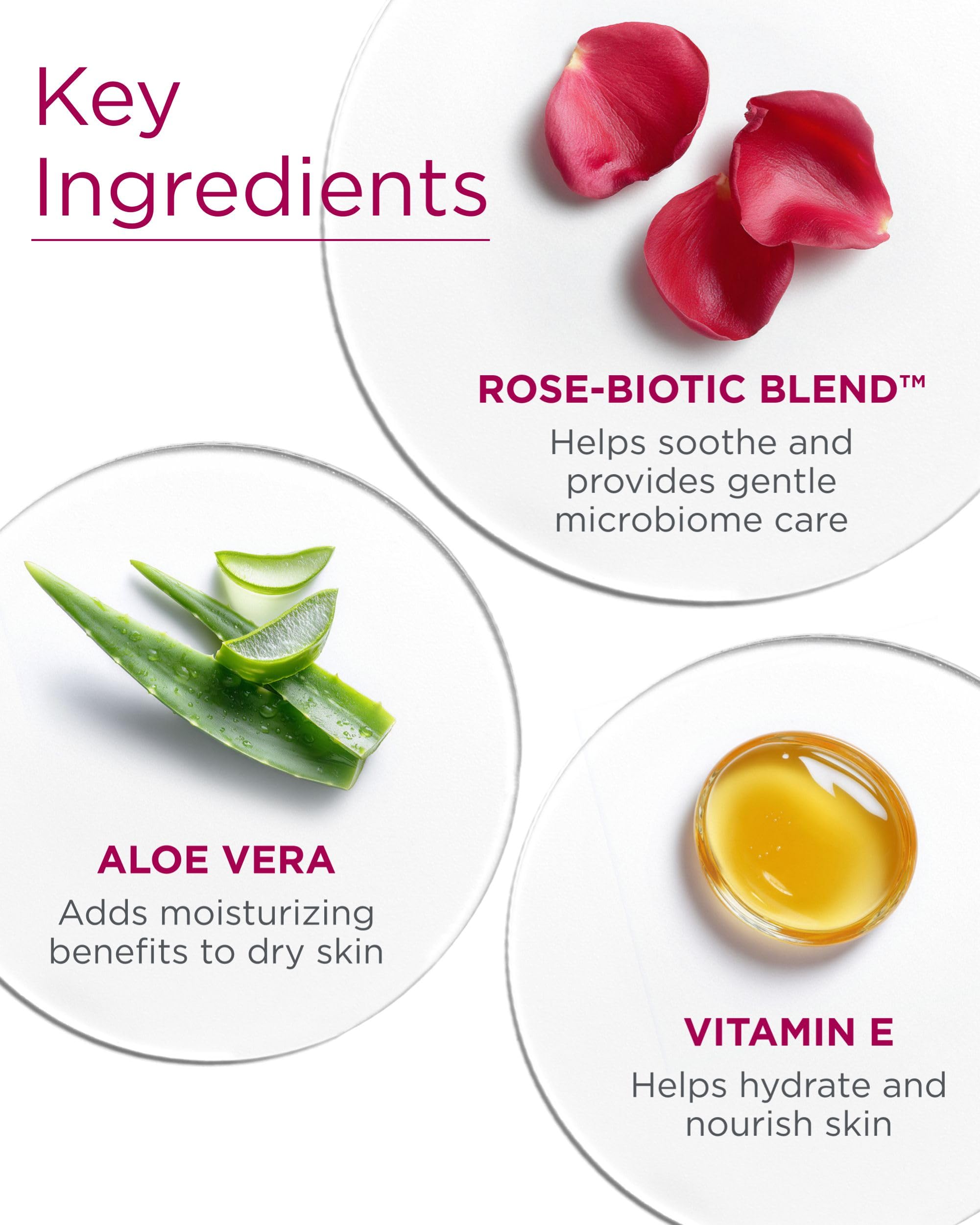 Aroma natural de rosa y té blanco en Andalou Naturals brinda antioxidantes suaves.