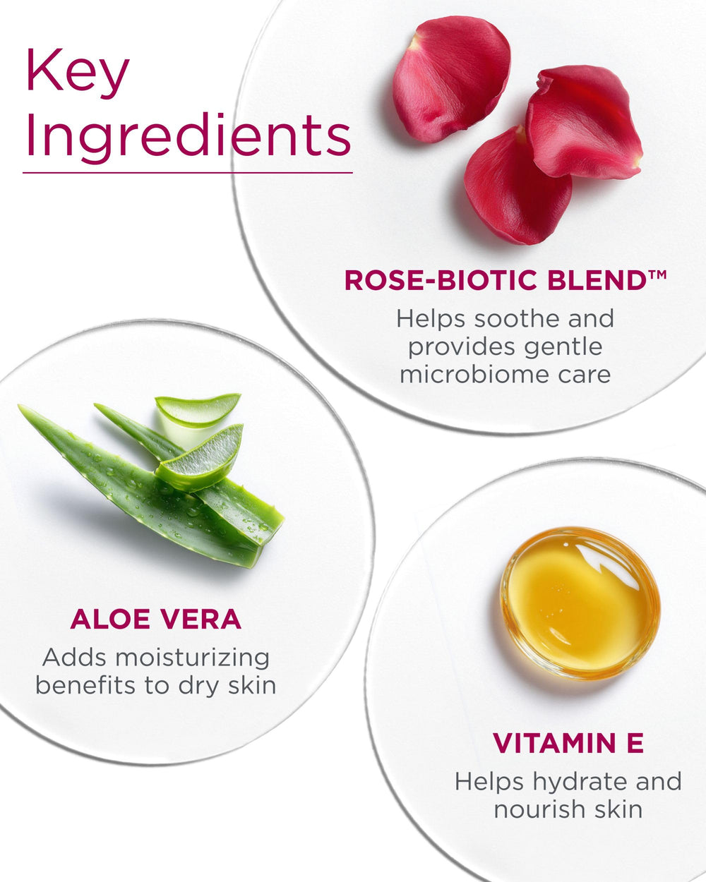 Aroma natural de rosa y té blanco en Andalou Naturals brinda antioxidantes suaves.