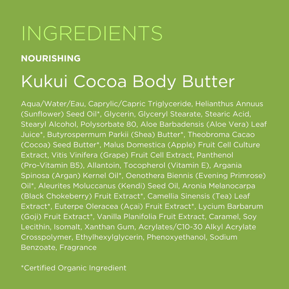 Andalou Naturals Nrshng Kukui Cocoa envase practico para la rutina diaria