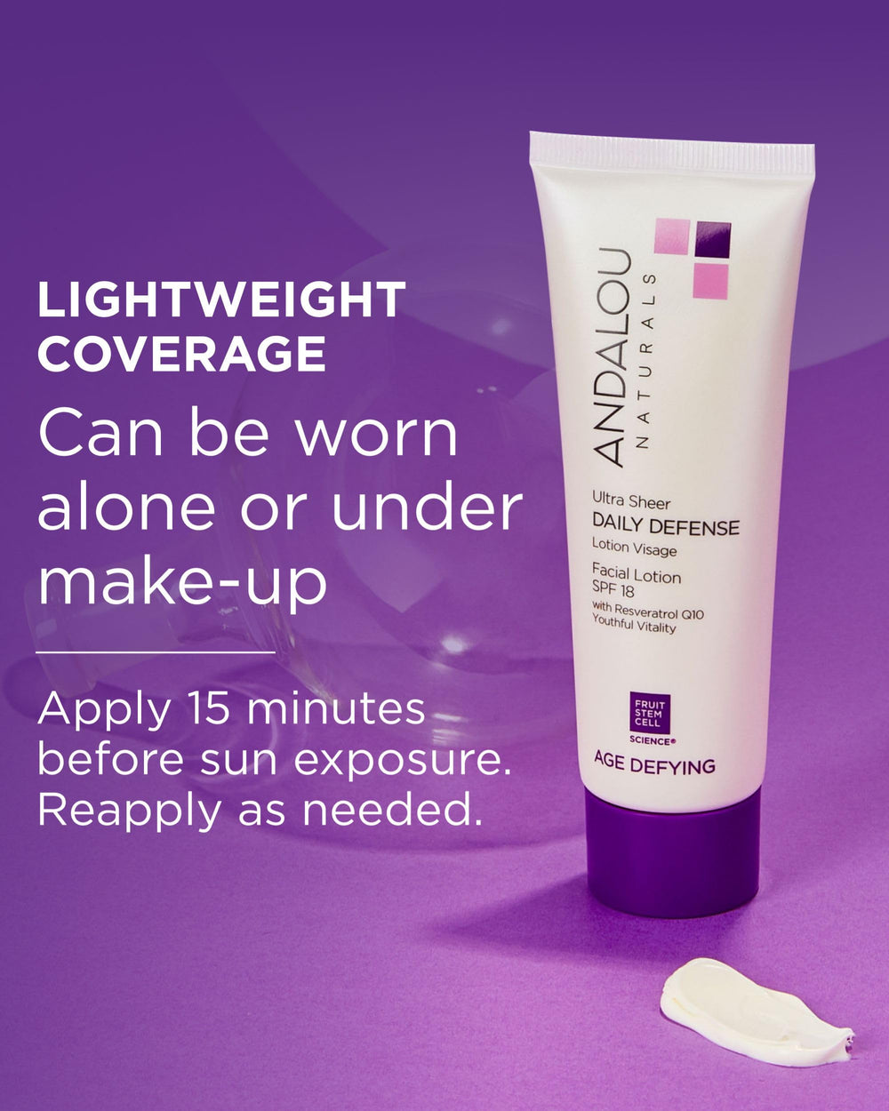 Botella de 2-7 oz de Andalou Naturals, presentación clara para compra fácil.