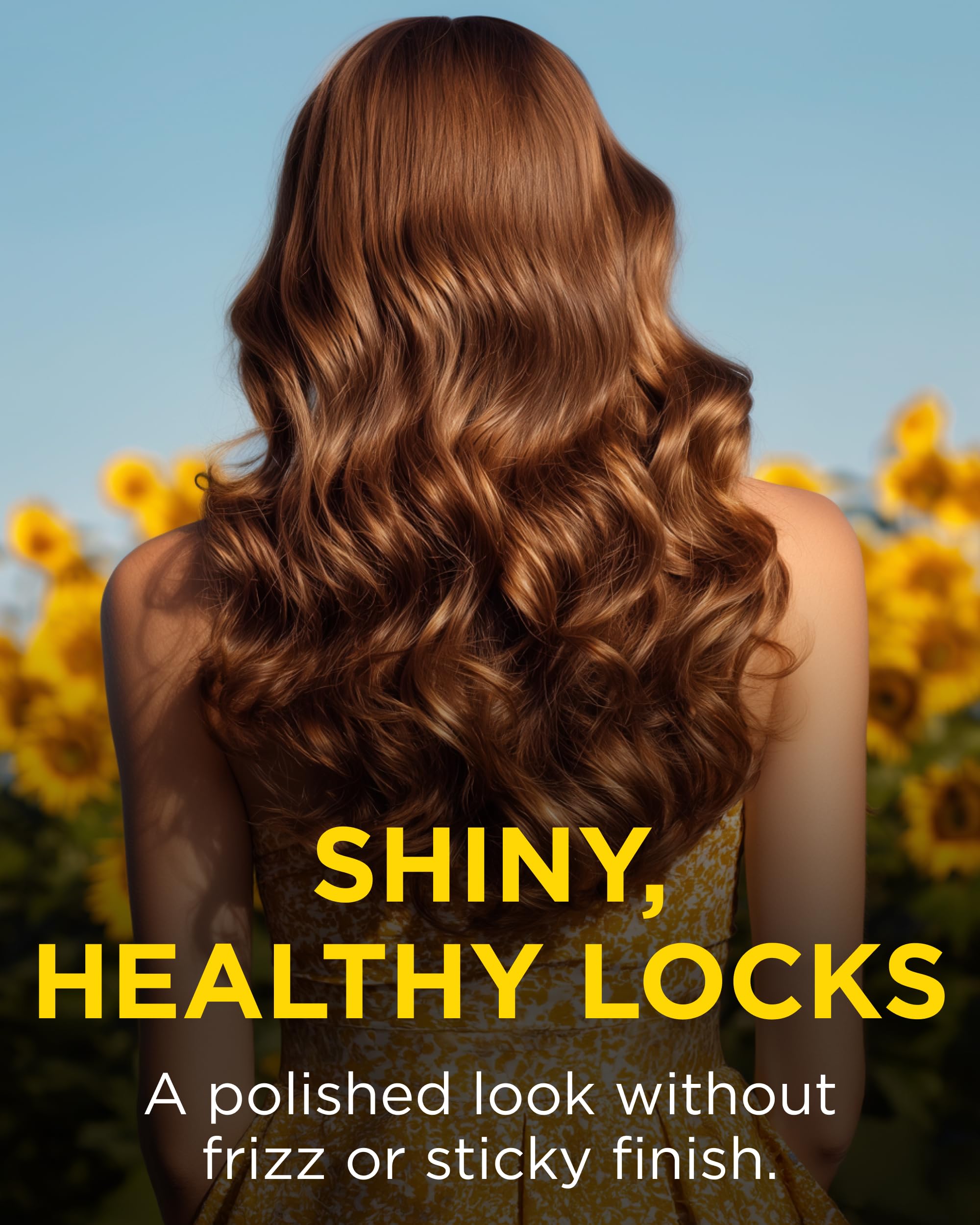 Andalou Naturals control de estática y brillo para cabello suave y manejable.