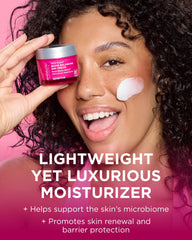 Andalou Naturals Crema Día Biome Equilibrante textura ligera para piel sensible.