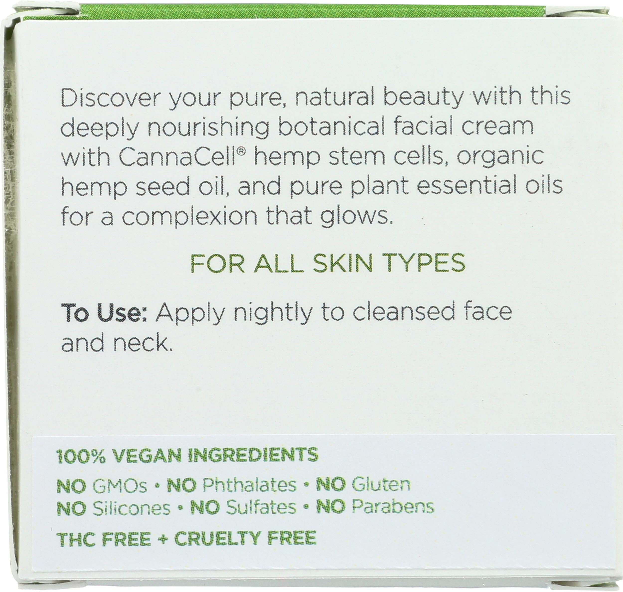 Andalou Naturals Dreamy Night Cream, textura cremosa ideal para hidratar durante la noche.