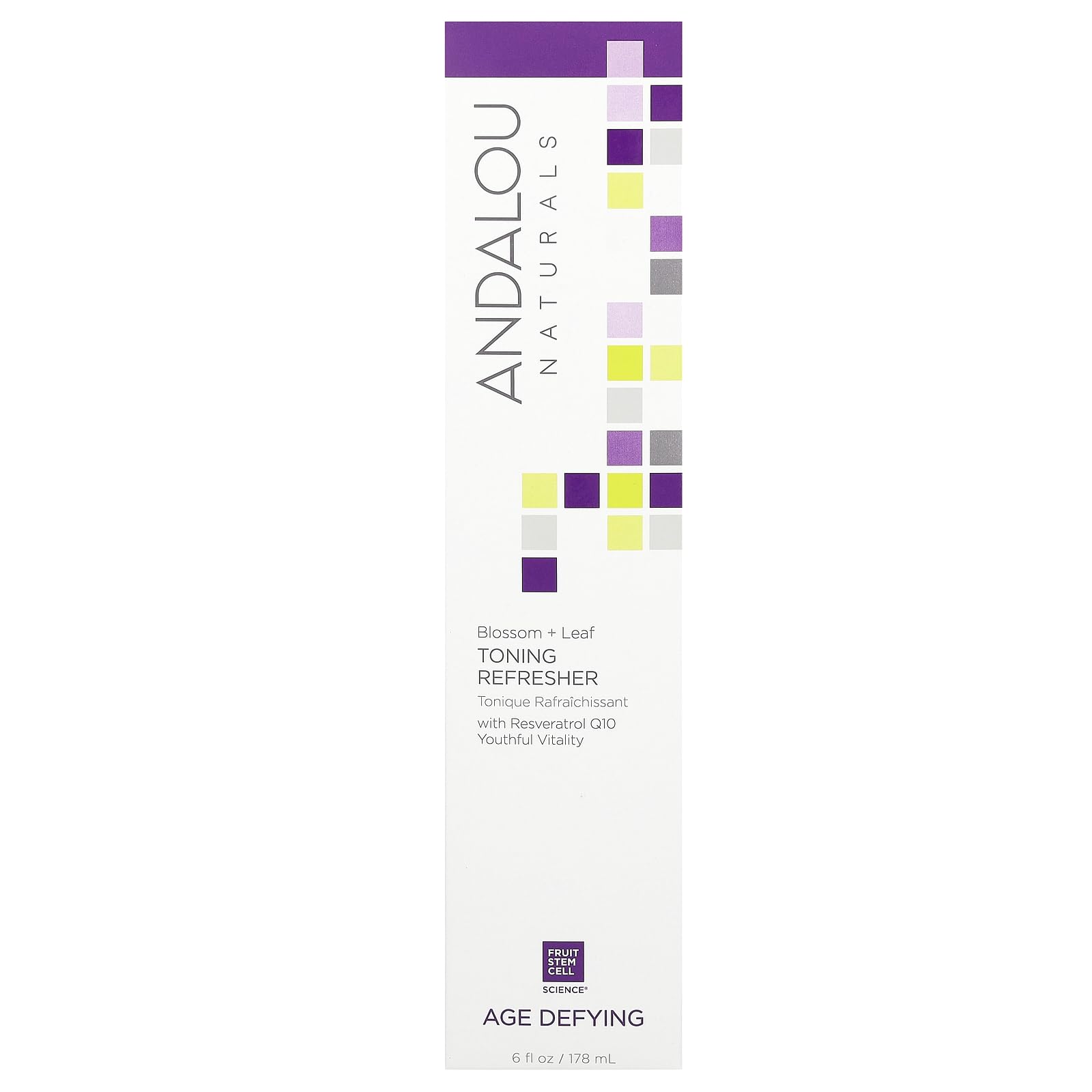 Andalou Naturals con resveratrol, CoQ10 y aloe, tonifica y equilibra la piel.