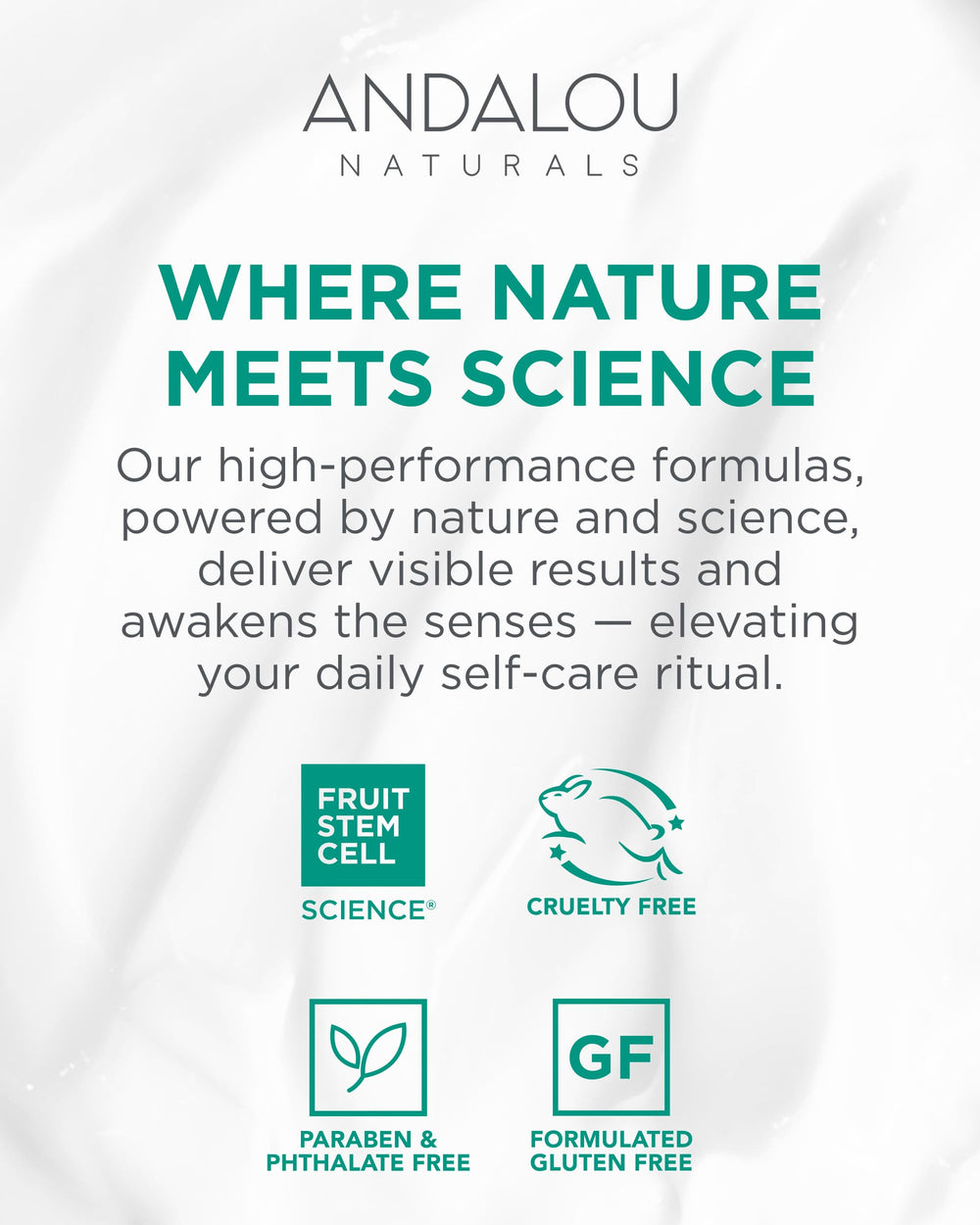 Andalou Naturals sin siliconas ni sulfatos para cabello ligero y limpio.