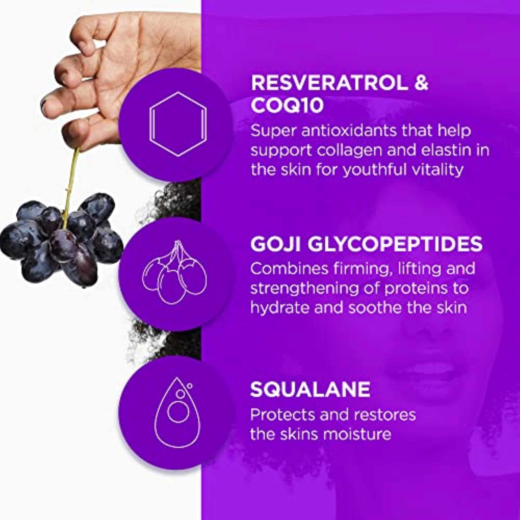 Andalou Naturals Suero revitalizante con extractos de frutos con aplicador práctico para dosis precisas y control.