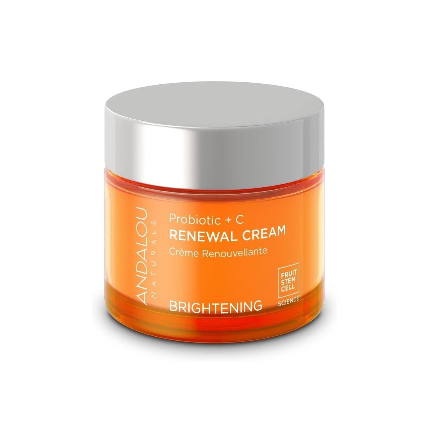 Andalou Naturals crema probiótica, textura suave para uso diario.