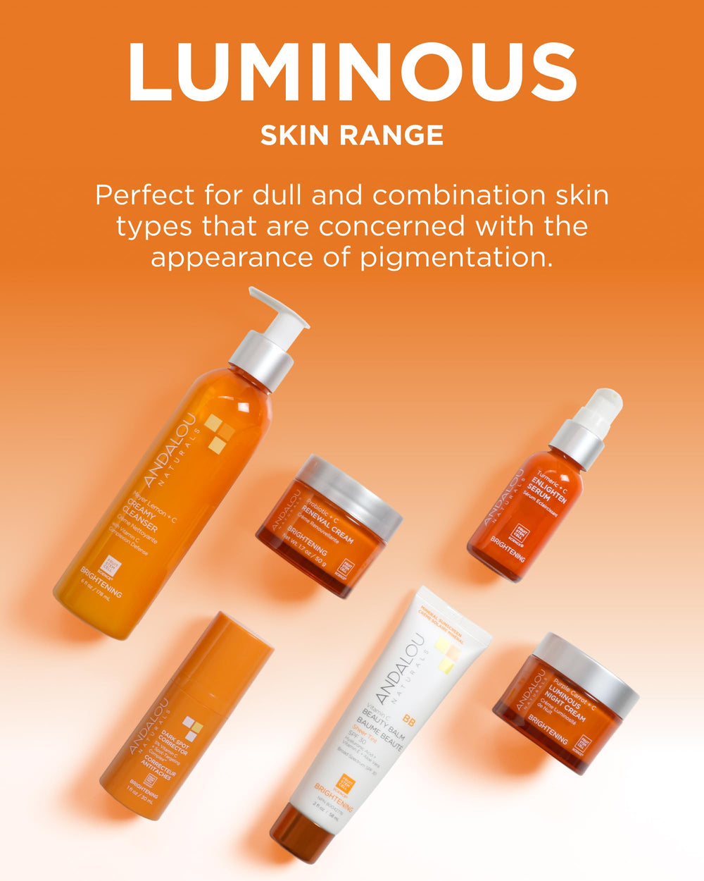 Andalou Naturals Turmeric+C Enlighten Serum, ingredientes de origen natural para la piel.