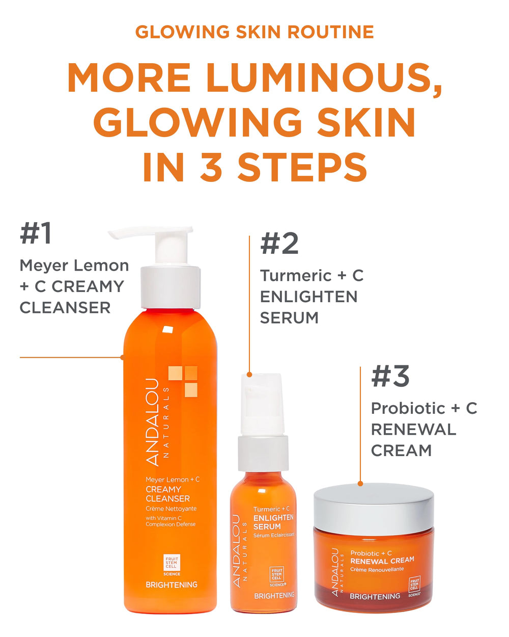 Andalou Naturals Turmeric+C Enlighten Serum, textura ligera y rápida absorción en la piel.