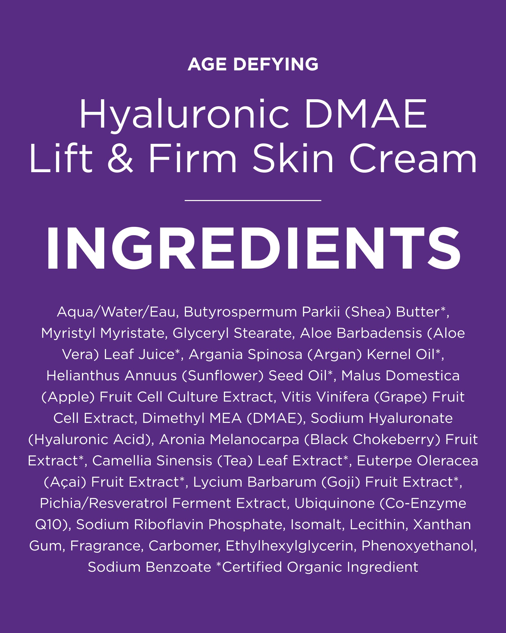 Uso diario en rostro con la crema Lift&Firm de Andalou Naturals