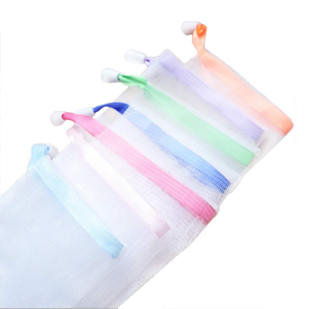 Andiker bolsa jabón malla, textura suave para espuma durante la ducha