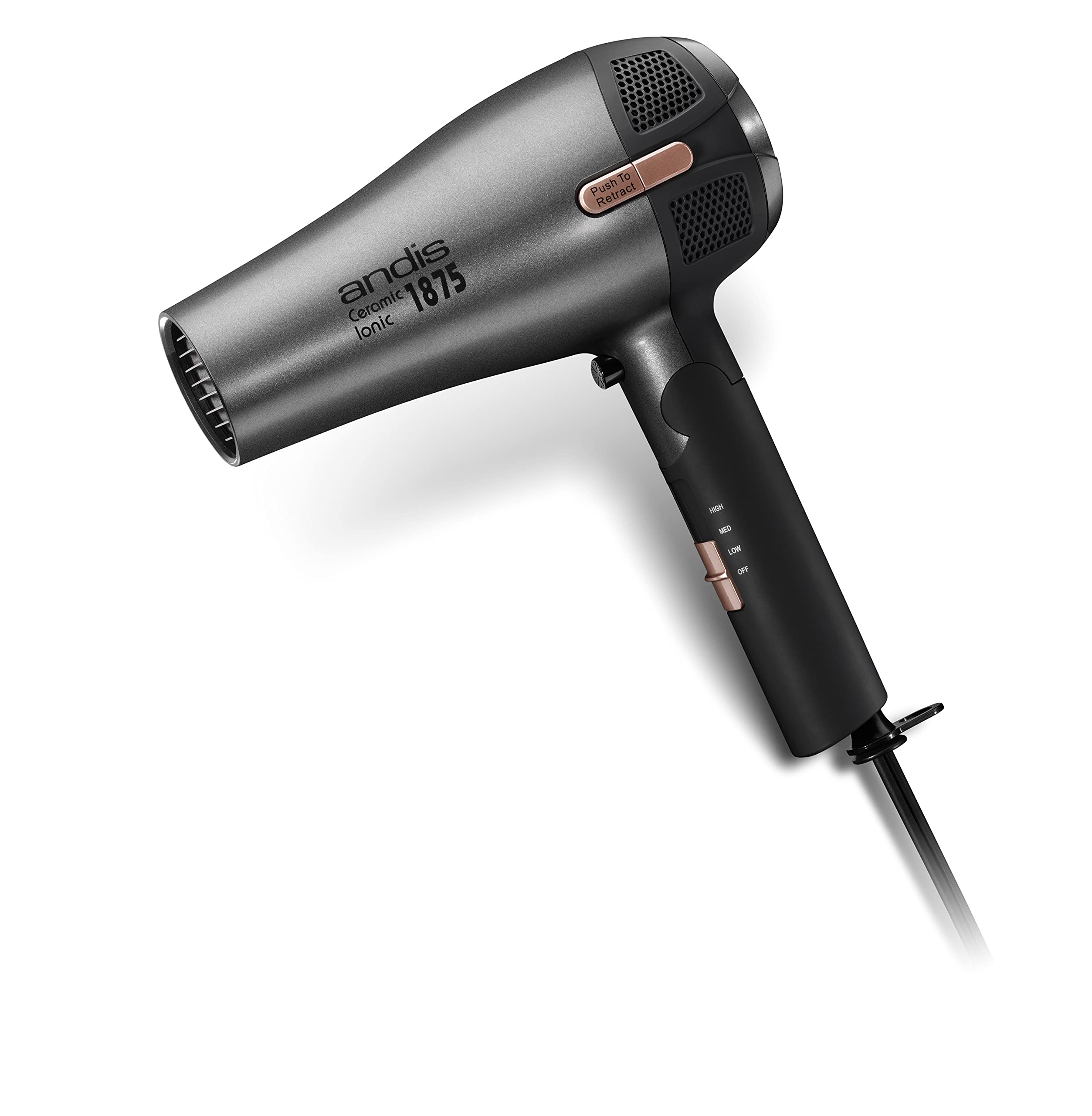 Andis 80280 concentrator nozzle delivers targeted airflow for sleek results.
