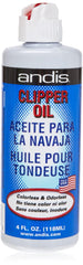 Andis Clipper Oil 4oz bottle for smooth blades and easy maintenance.