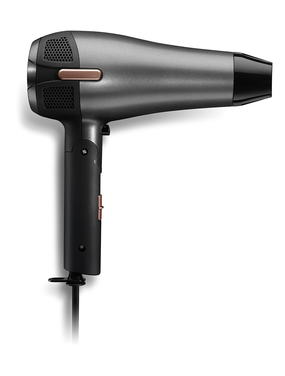 Andis Fold-n-go dryer showing retractable cord for tangle-free packing.