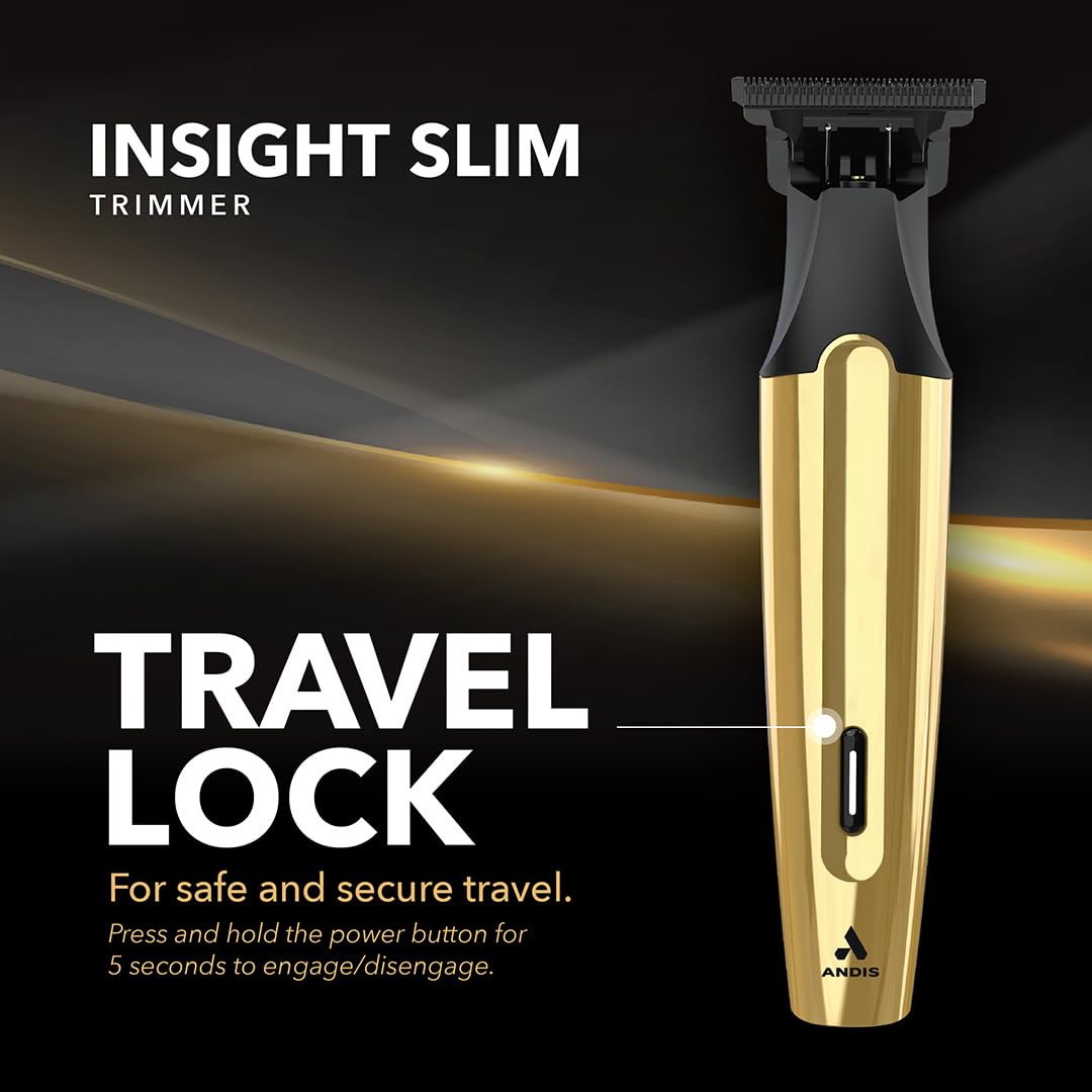 Andis Insight Slim line-of-sight design improves visibility during detailing.