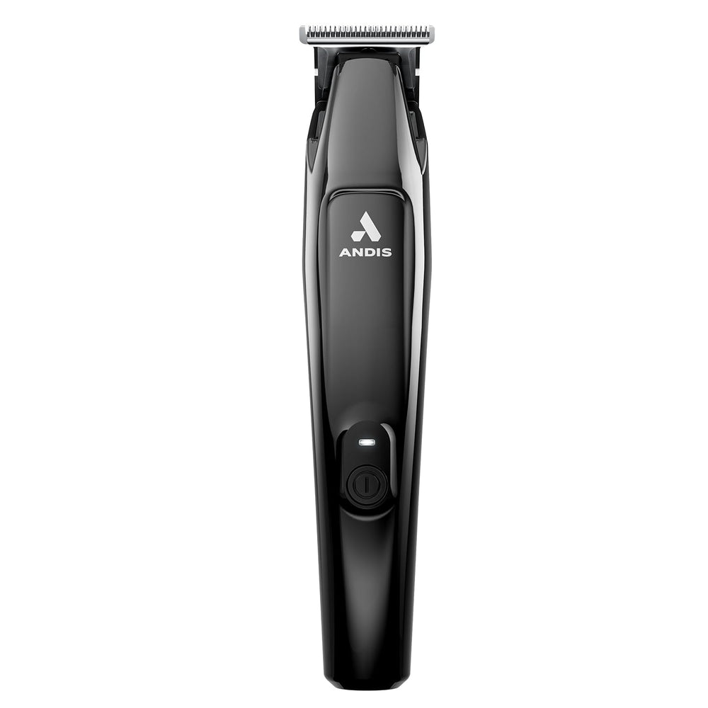 Andis Slimline Pro II battery status view, showing long run time for cordless all-day trimming.