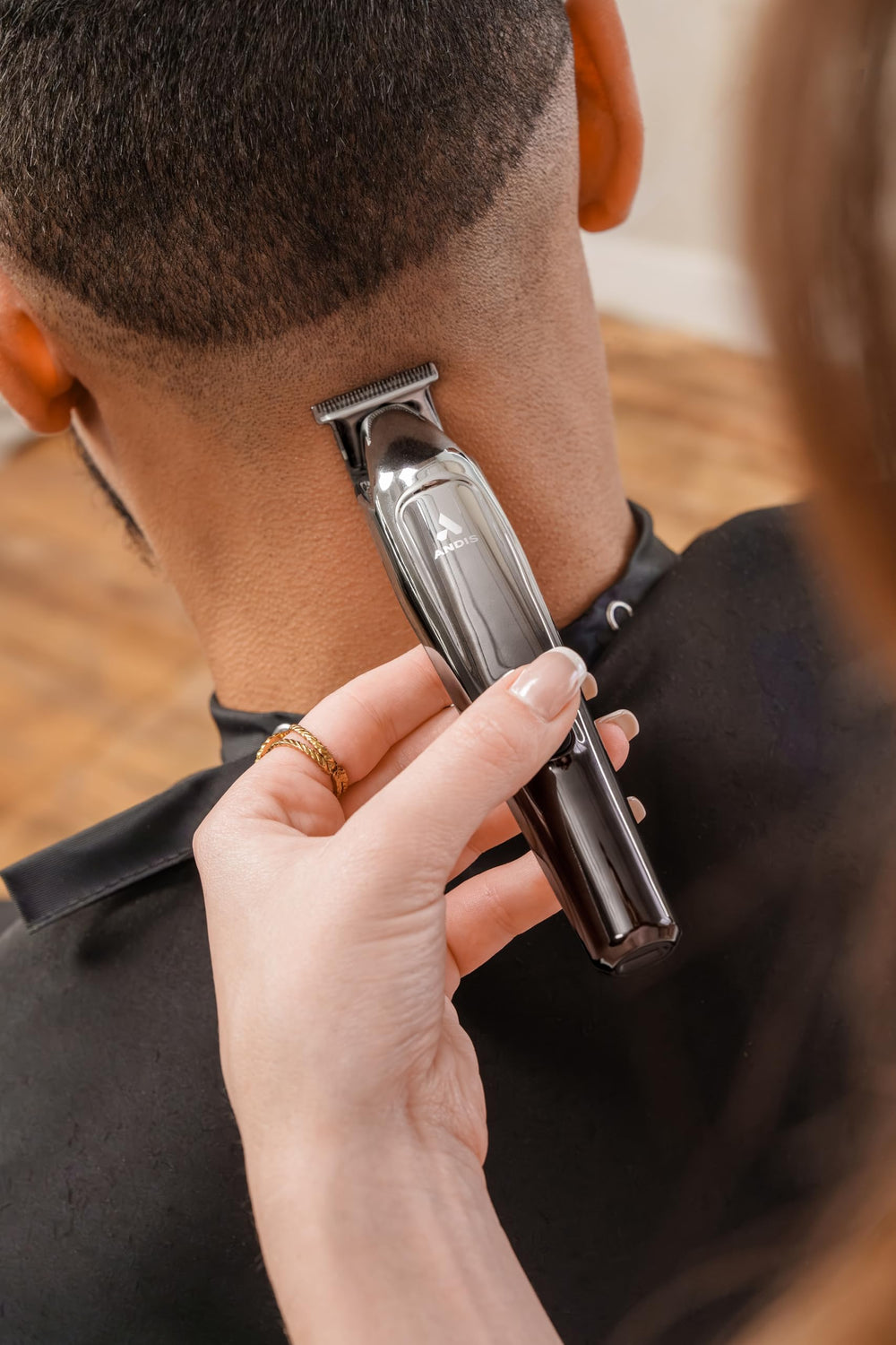 Andis Slimline Pro II black chrome finish for a professional, cohesive tool collection.