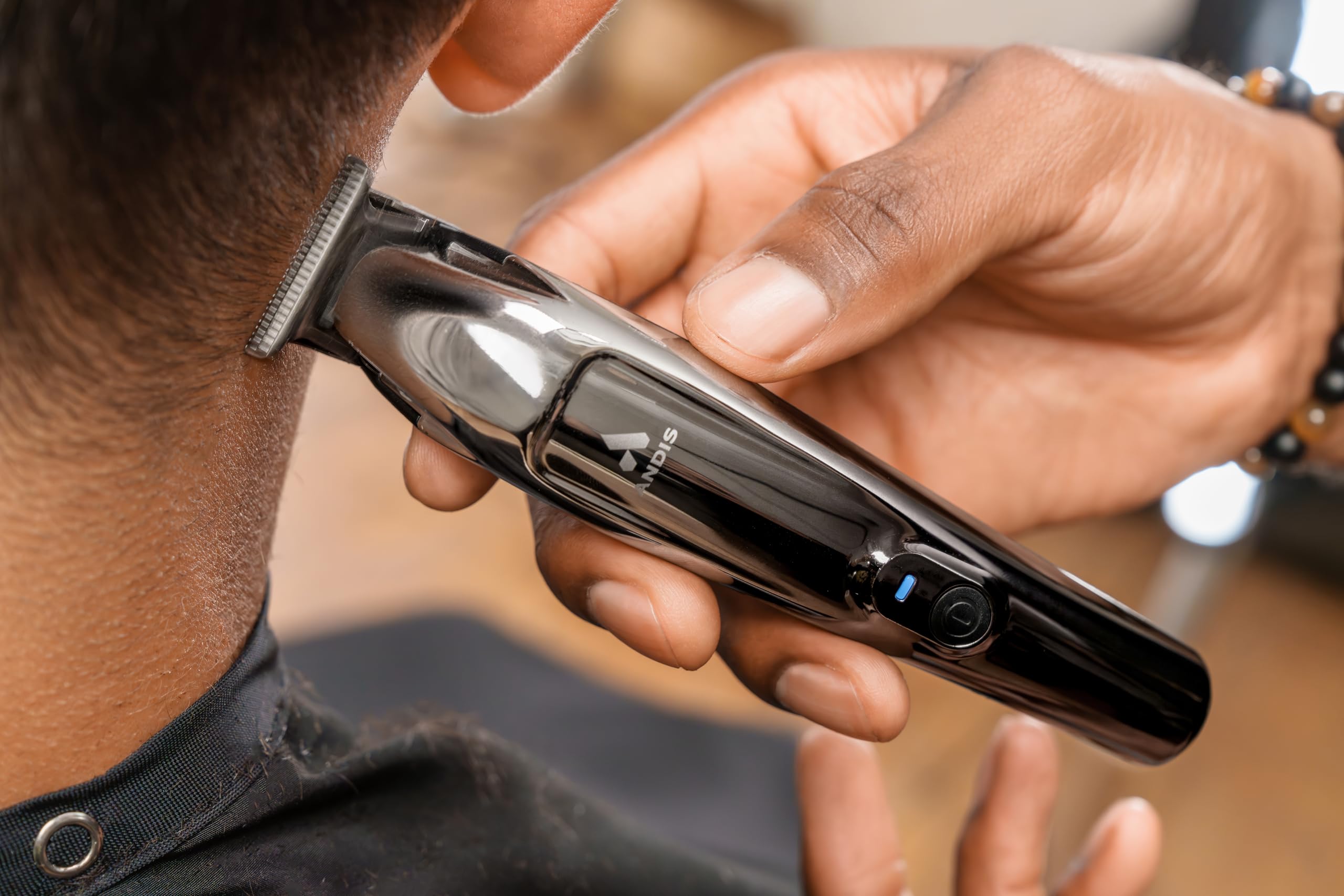 Andis Slimline Pro II close-up blade, deep-tooth T-blade for smooth, sharp lines.
