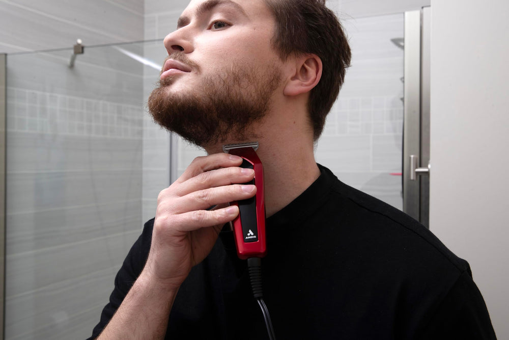 Andis soft storage case keeps all parts organized for home grooming.