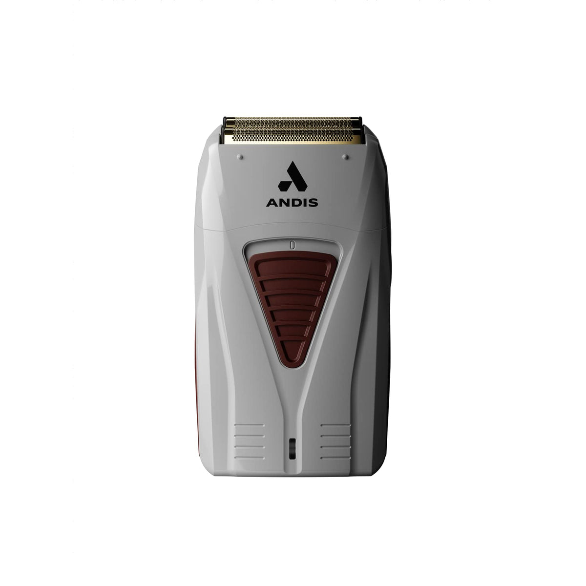Andis TS-1 Pro Foil shaver head close-up with titanium foil for sensitive skin.