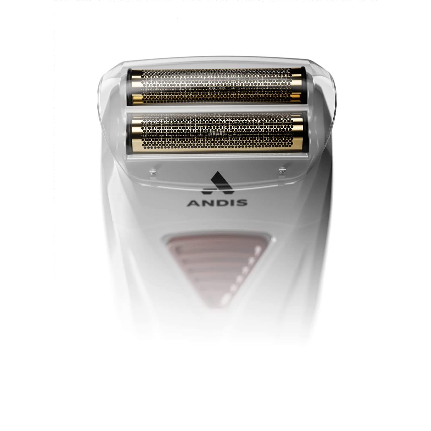 Andis TS-1 Pro Foil shaver whisper-quiet motor during a shave.