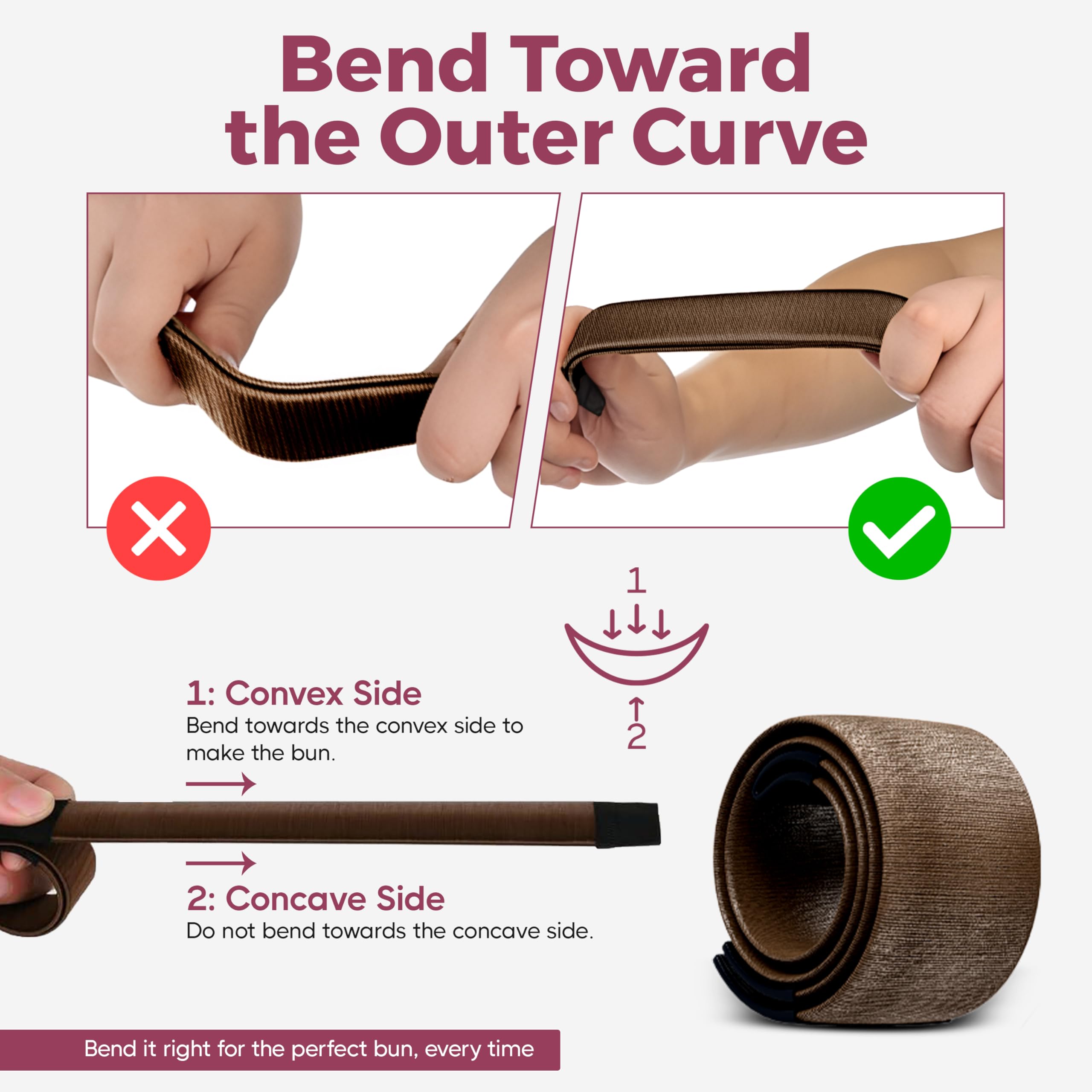 Andlane bun maker hair fold wrap for quick daily styling