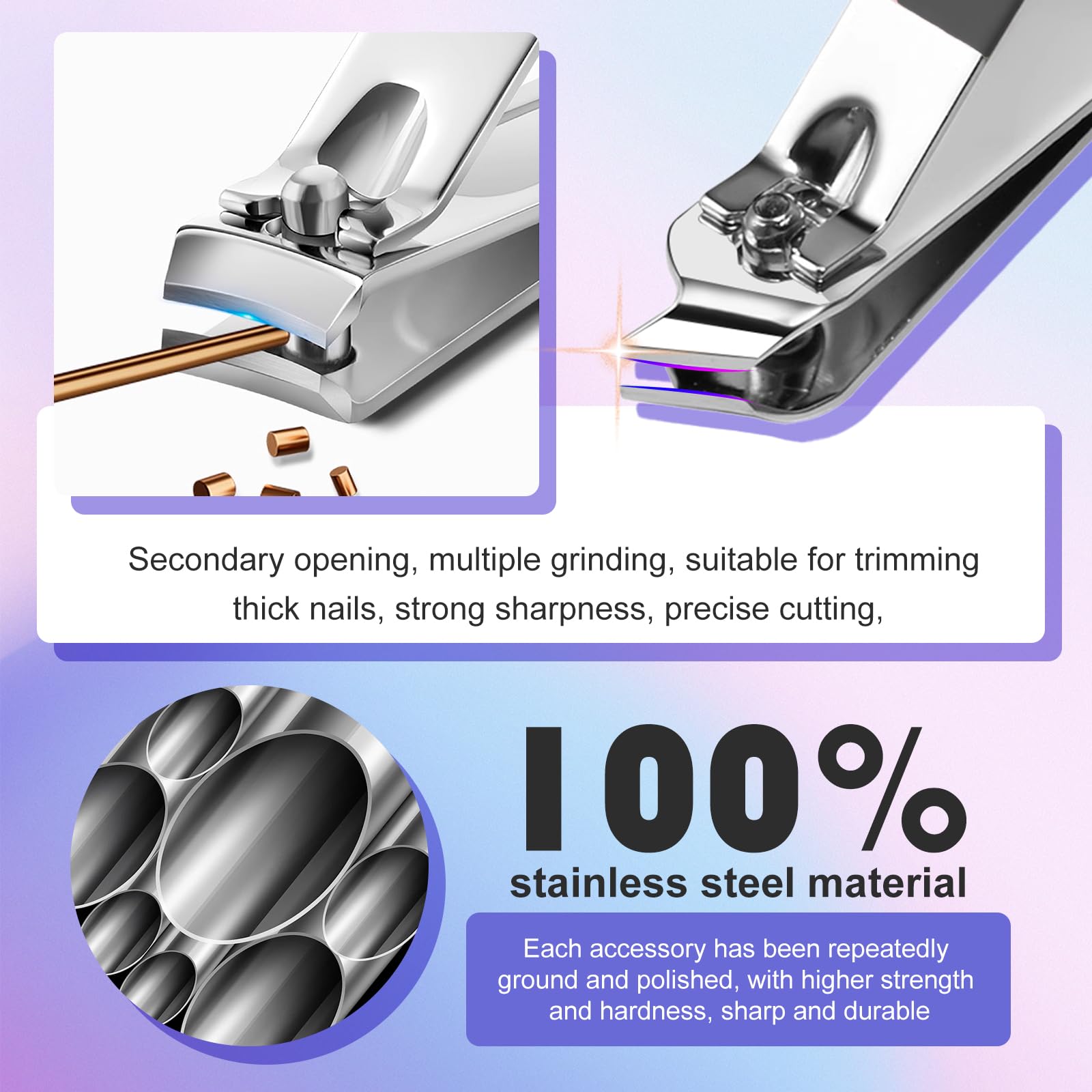 Andrea manicure kit multi-tools with eyebrow shaping versatility