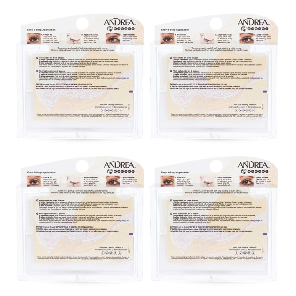 Andrea Two of a Kind Lashes 53 four-pack, reusable lashes for multiple uses.