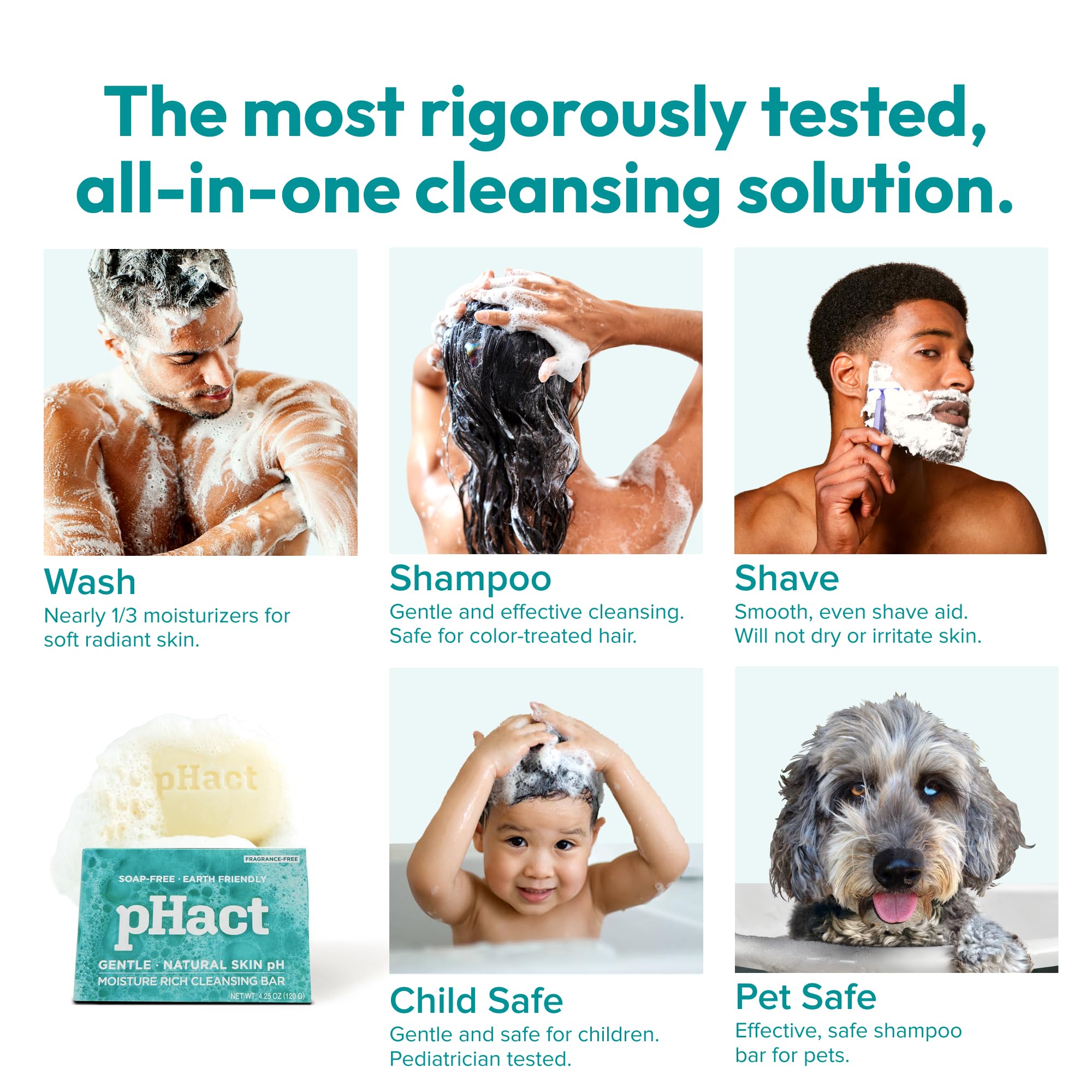 ANDREW LESSMAN pHact bar dermatologist-tested safety