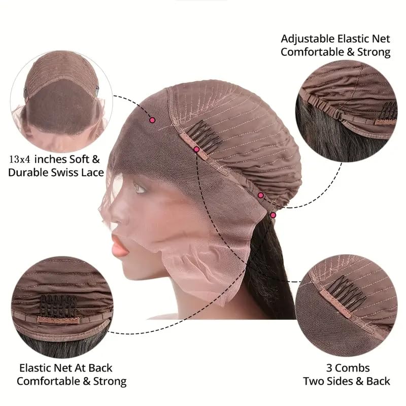 ANDRIA versatile parting: middle or side part with breathable lace