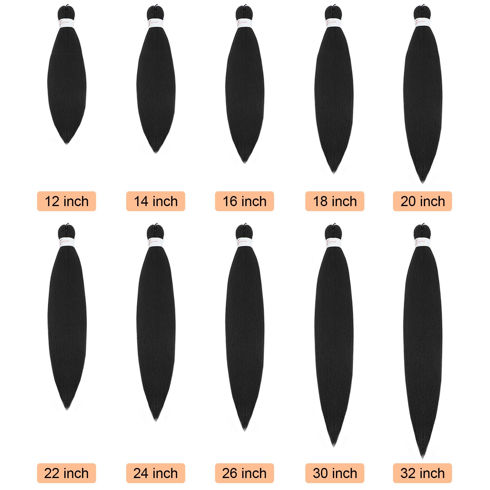 Anemoi braiding hair extended length look at 52 inches when stretched