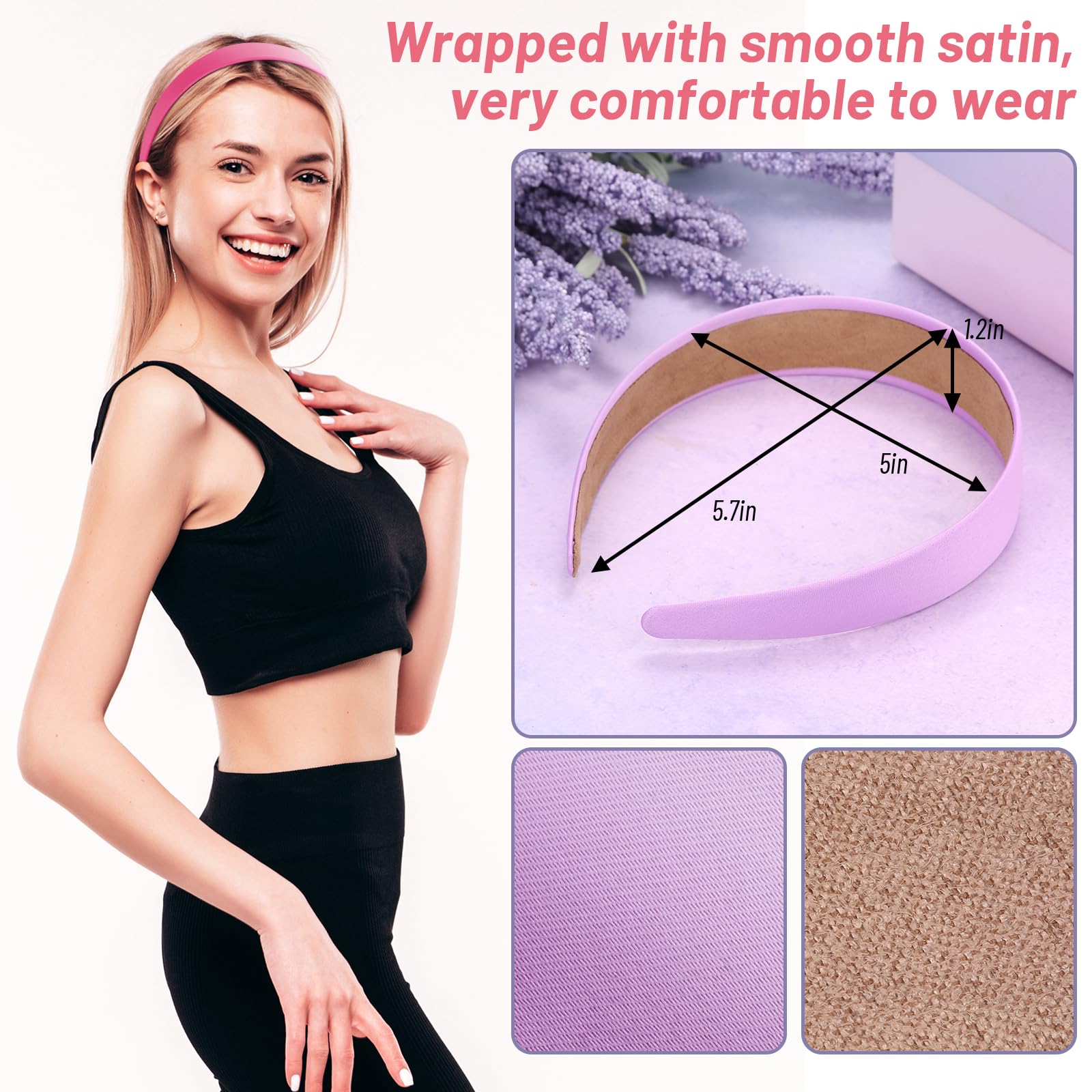 anezus 1-inch headband offers versatile styling and DIY-friendly use