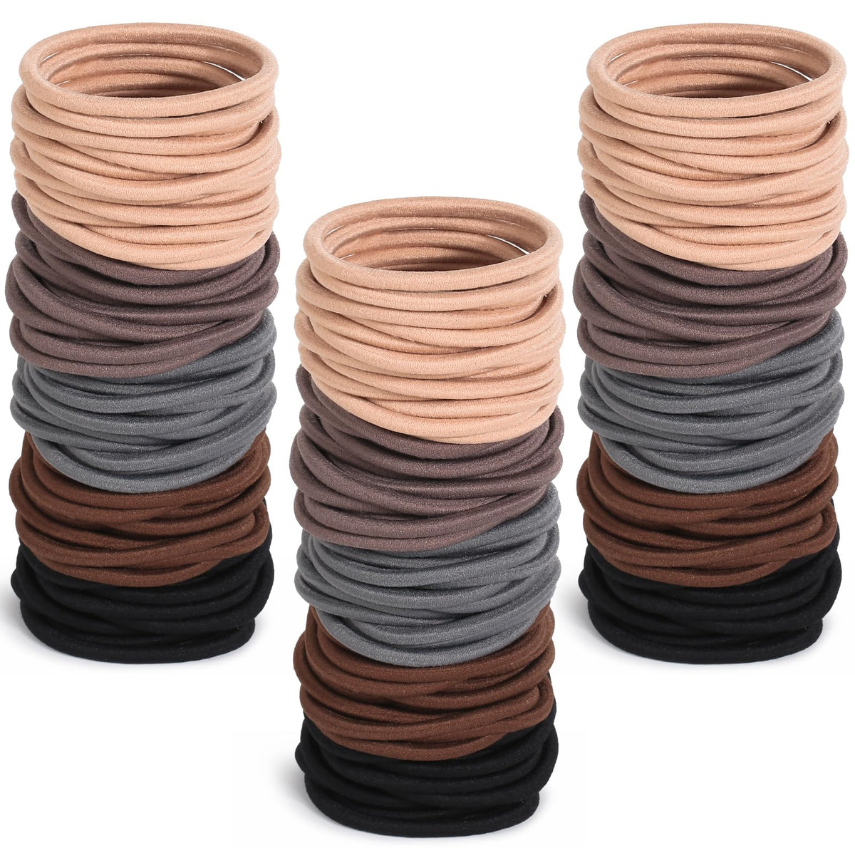 Anezus 200pcs multi-color hair ties for quick, secure everyday styles.