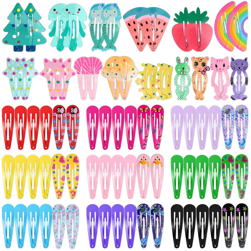 Anezus 80-piece hair clips in assorted colors, 2-inch size, for versatile styling