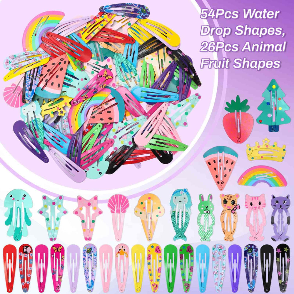 Anezus animal and fruit-shaped clips on girls add playful style
