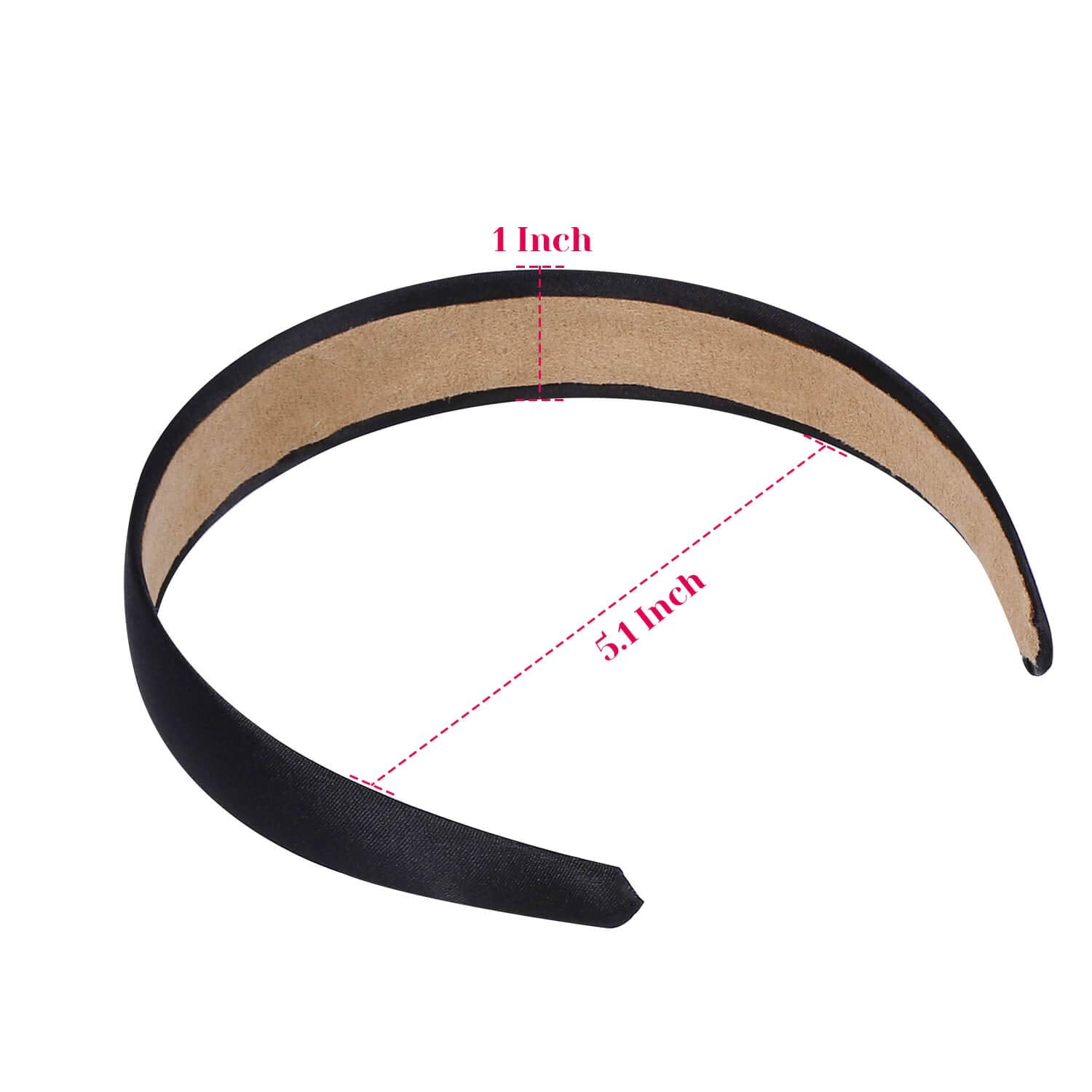 Anezus black ribbon headbands offer a chic satin look for DIY crafts.
