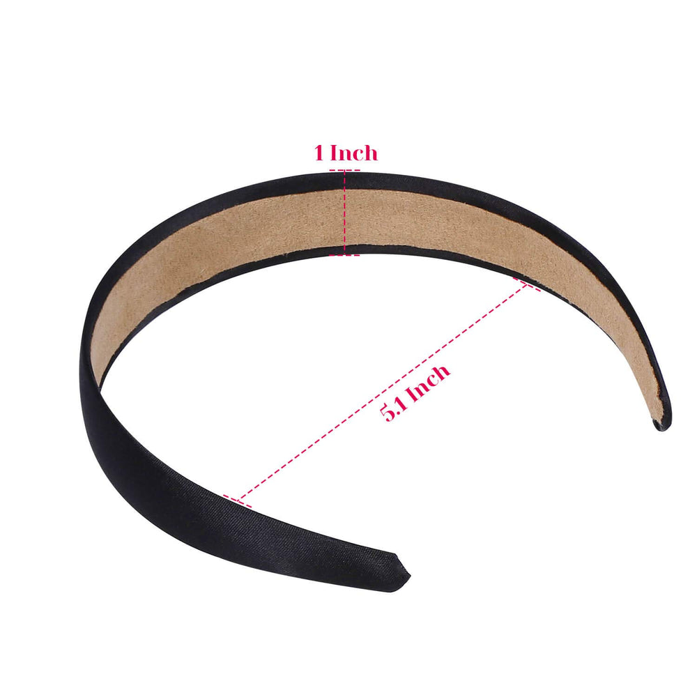 Anezus black ribbon headbands offer a chic satin look for DIY crafts.