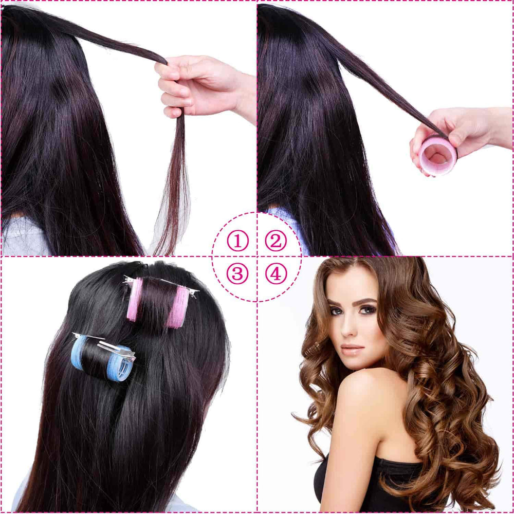 Anezus bundle of curlers and clips portable for on-the-go styling.