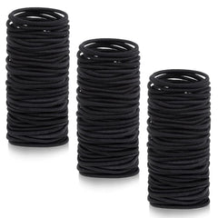 Anezus elásticos negros 3 mm para uso diario y peinados estables.