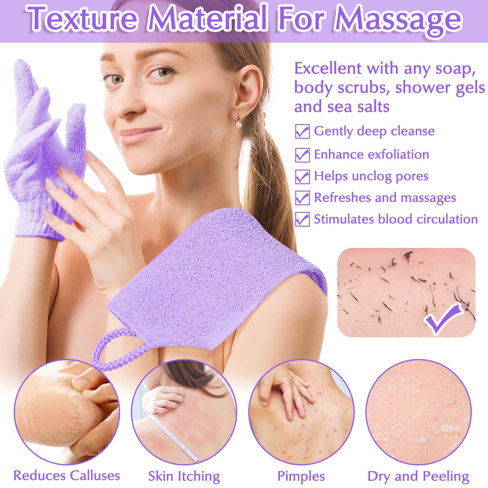 Exfoliación corporal Anezus con jabon o gel, experiencia suave.