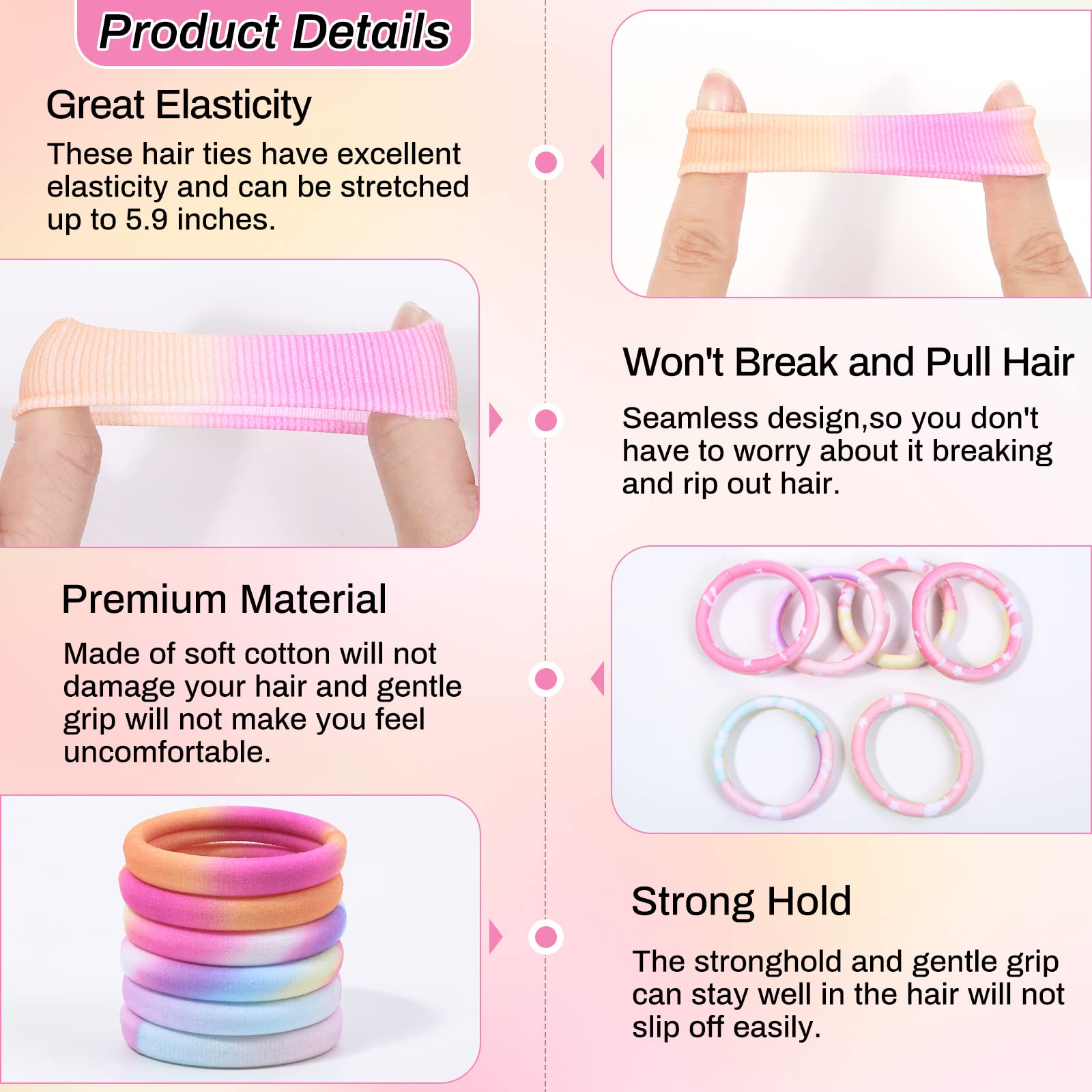 Anezus girls and women hair ties for daily styling